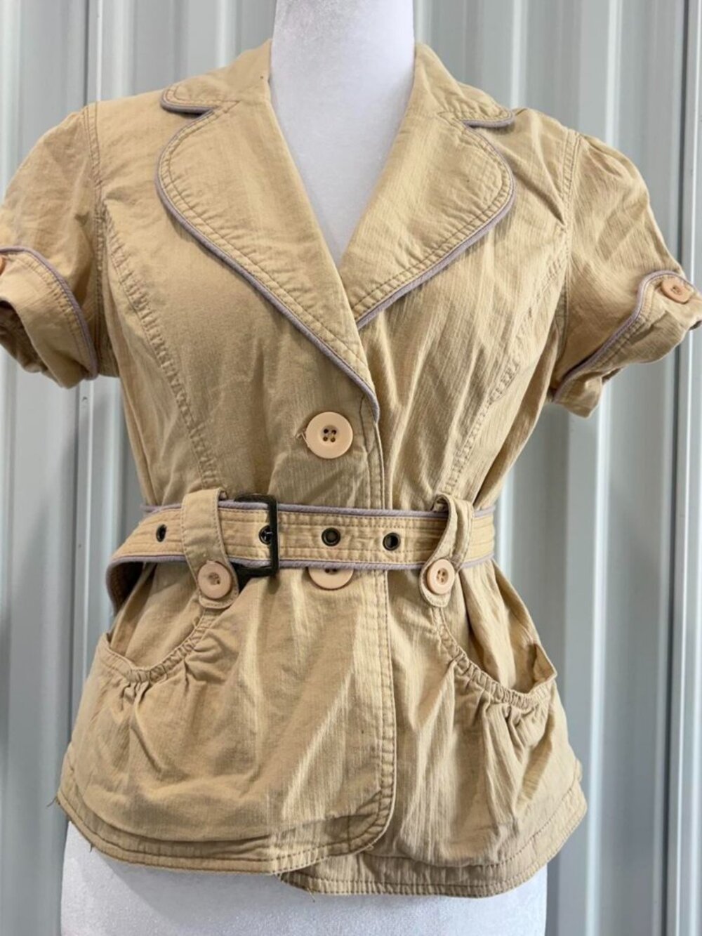Rue21 Women's Tan and Yellow Blouse